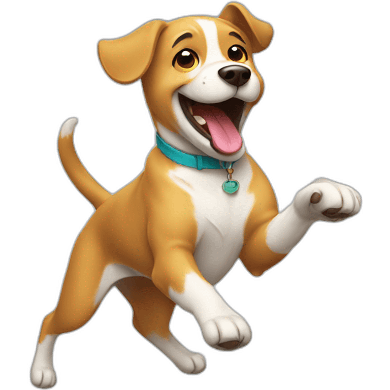 dancing happy dog cute emoji