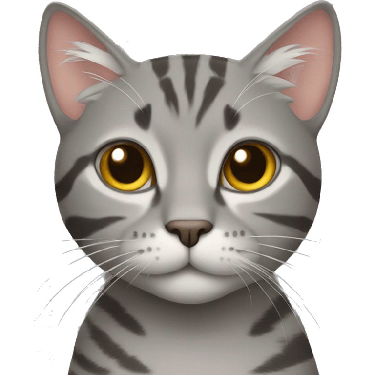 gray tabby cat emoji