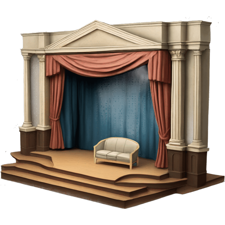 scenography scenic maquette model theatre set model  emoji