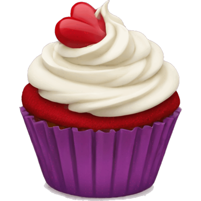 red velvet cupcake emoji