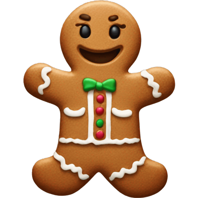 Gingerbread flipping you off emoji