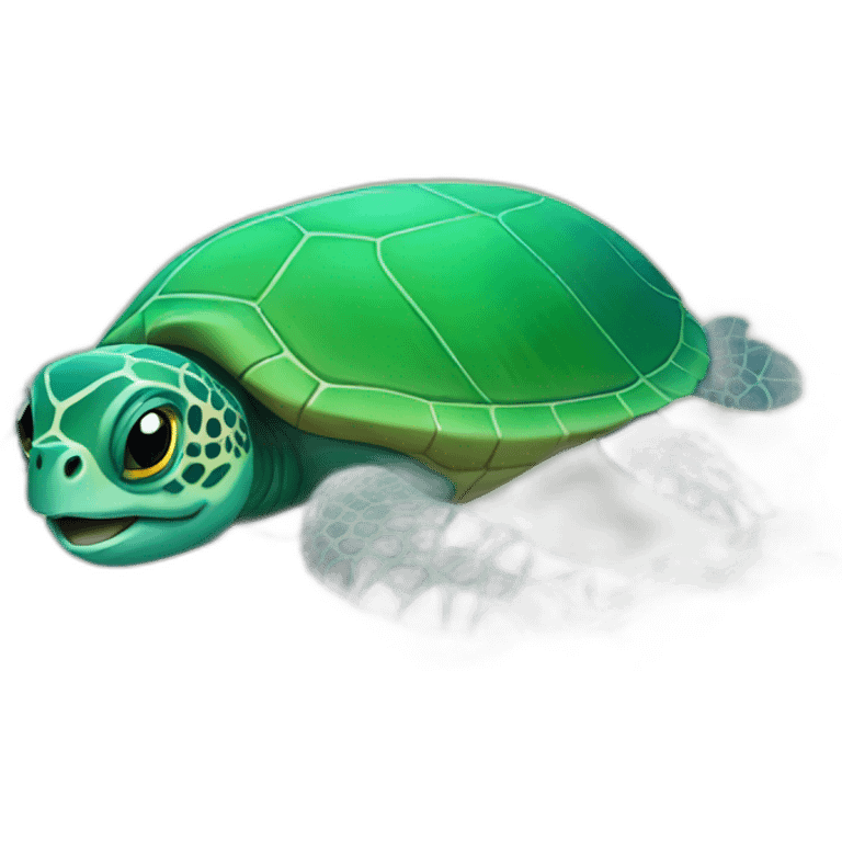 sea turtle + water  emoji