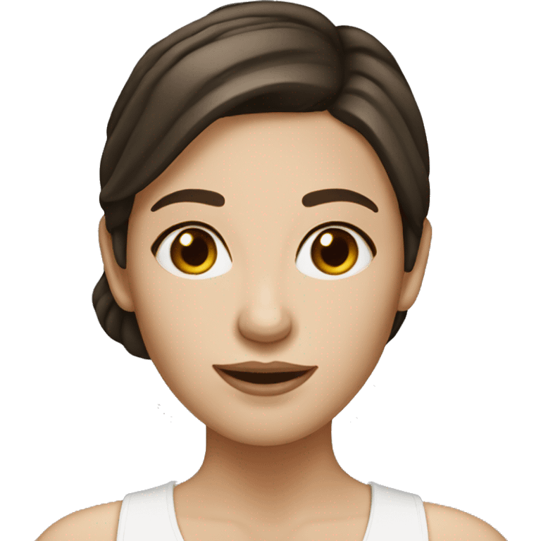 White skin brunette woman emoji