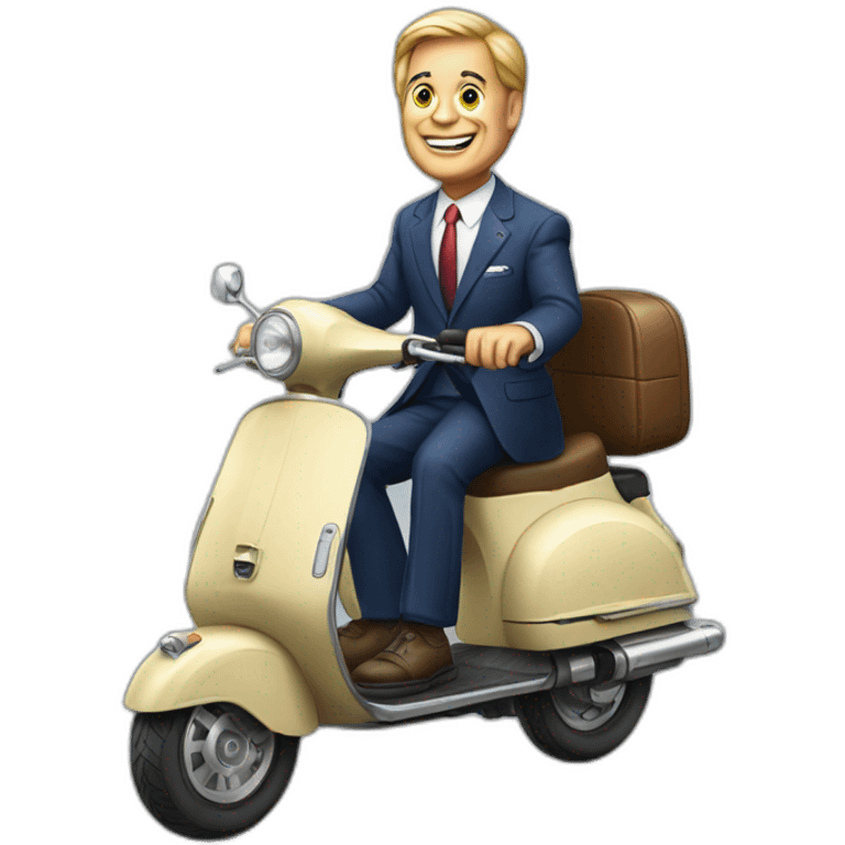 President Holland on his scooter emoji