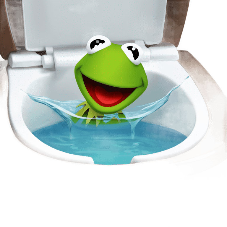 kermit head in toilet emoji