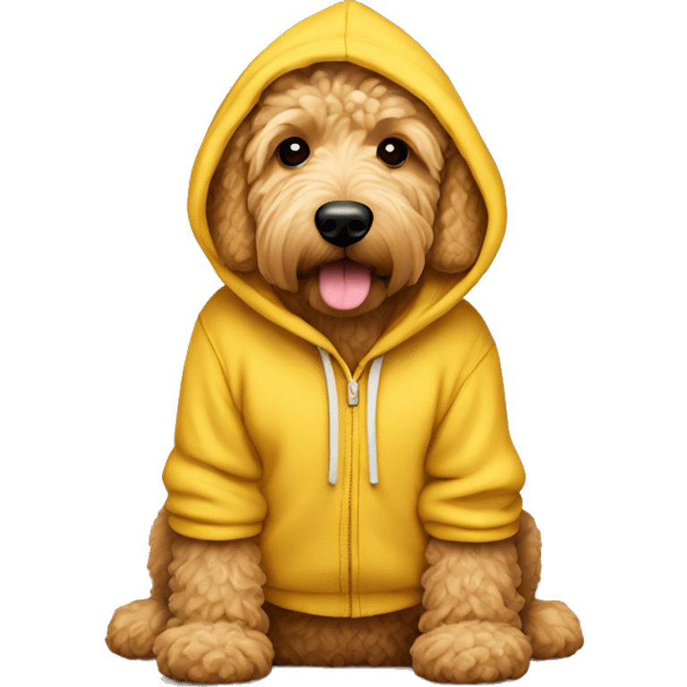 Golden doodle with hoodie emoji