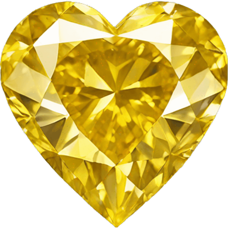 Heart shaped 56-carat yellow diamond emoji