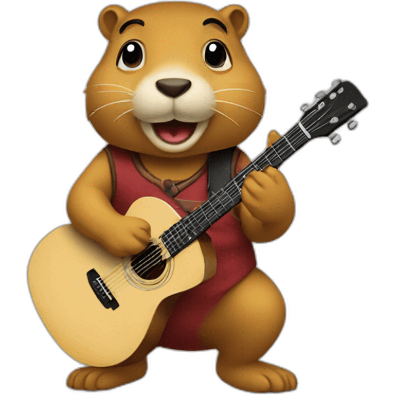 go gopher playing guitar emoji