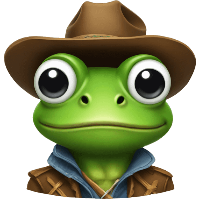 Frog cowboy  emoji