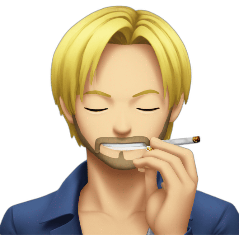 One piece sanji He smokes cigarettes emoji