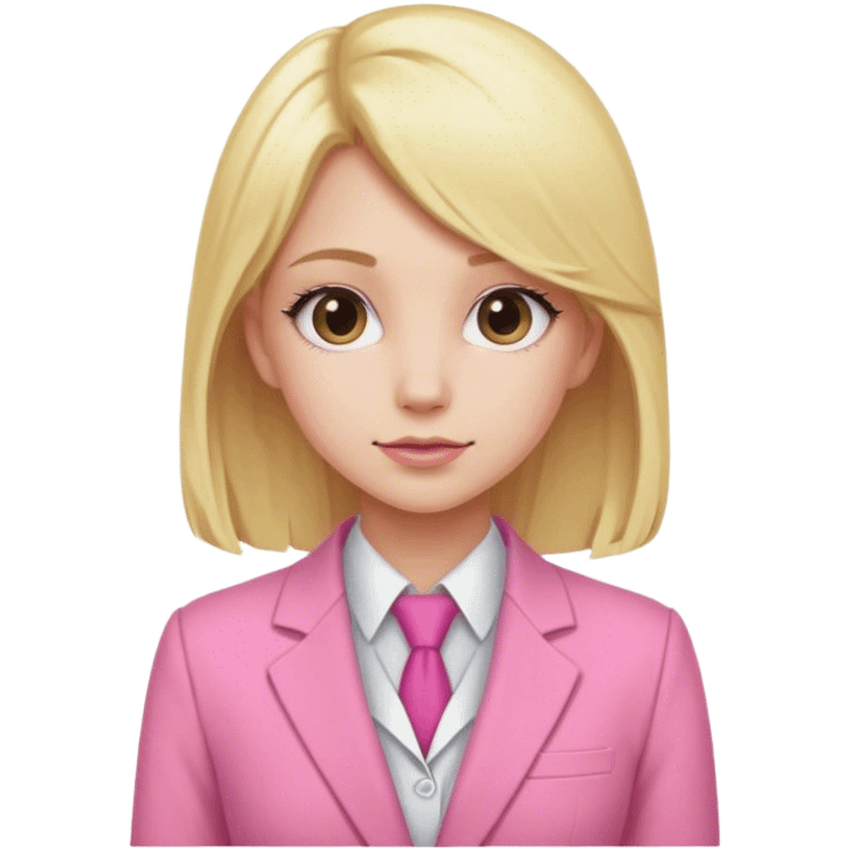 One girl with a pink suit and blonde hair emoji