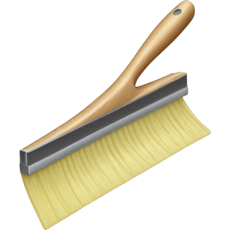 squeegee with long wooden handle emoji