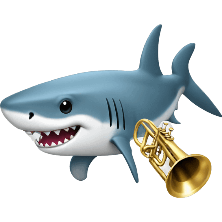 shark with a trumpet emoji