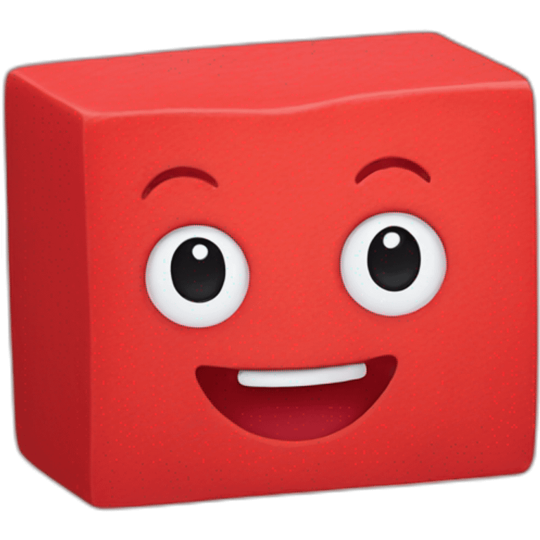 a happy red eraser emoji