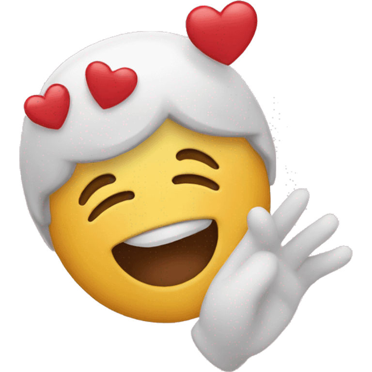 Doing love emoji