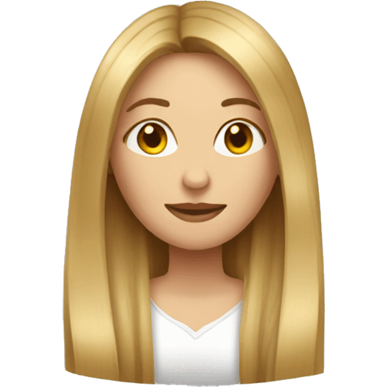 long straight fair hair woman emoji