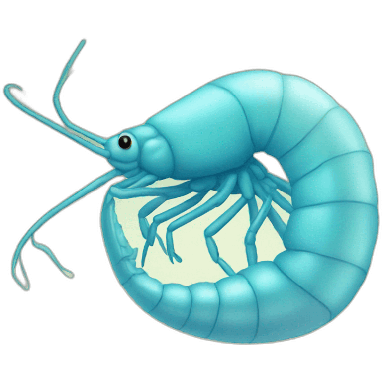 light blue shrimp emoji