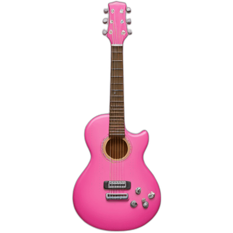 pink guitar  emoji