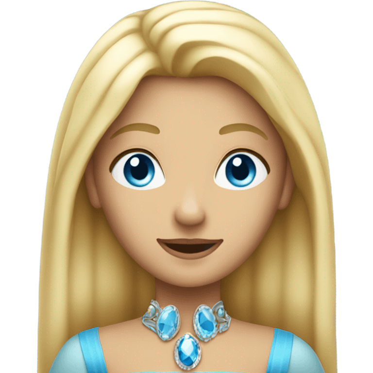 blond queen whit blue eyes whit strait hair emoji