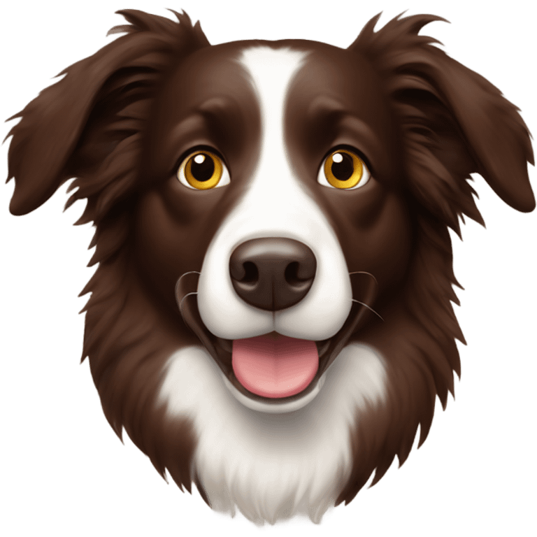 chocolate border collie emoji