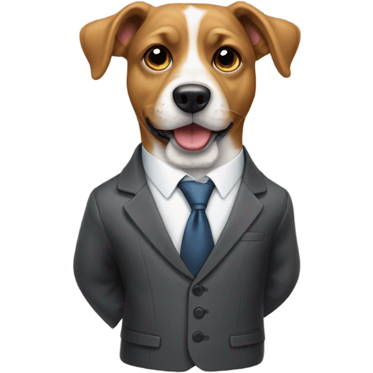 dog wearing suit emoji