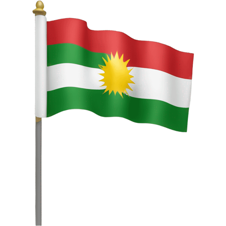 Kurdistan Flagge  emoji