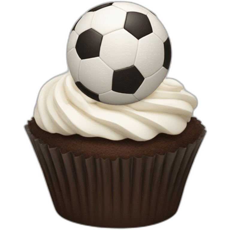 Happy soccer cupcake  emoji