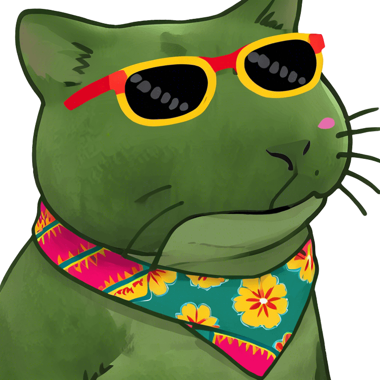 Cat with sunglasses emoji