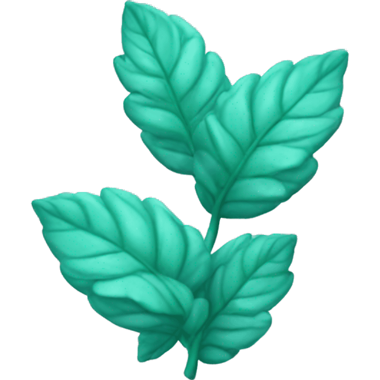 blue mint leaves emoji