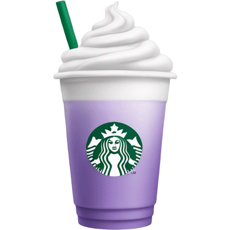 starbucks cup liliac drink with cold foam emoji