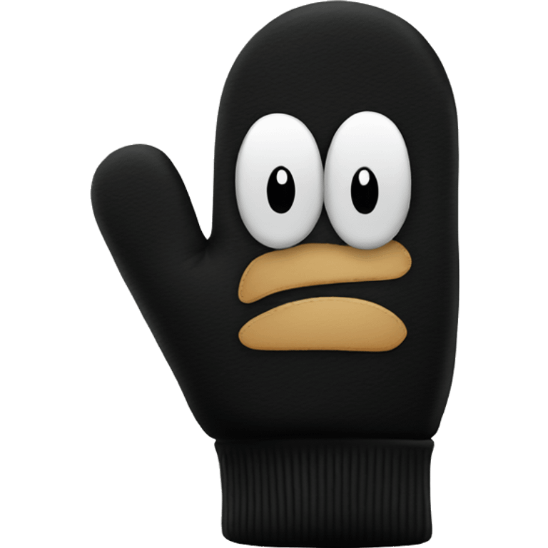 black color  mitten emoji