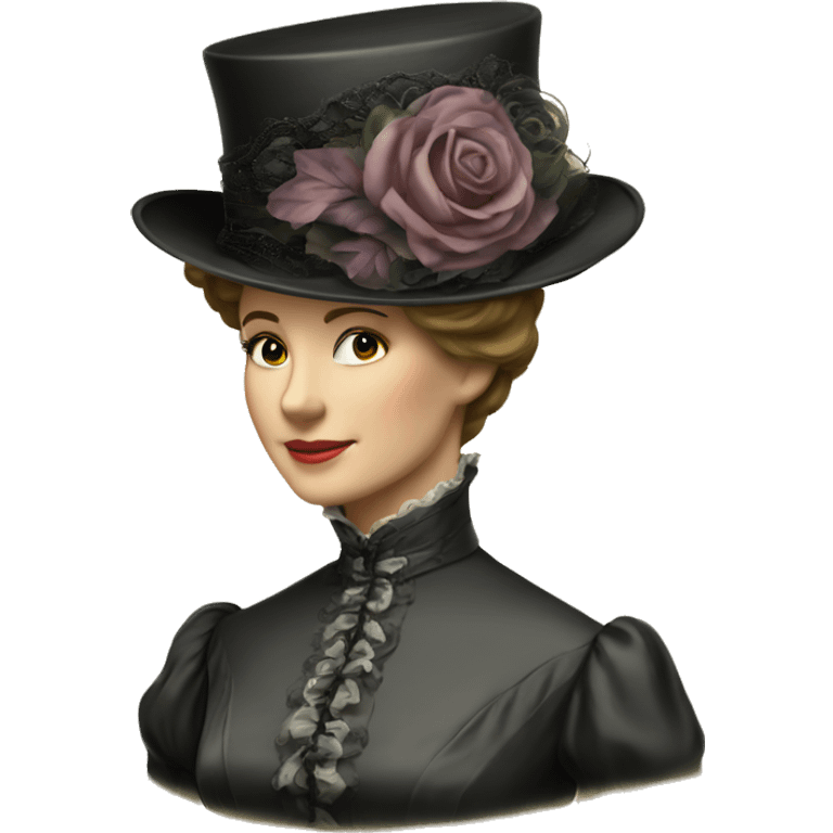 A elegant victorian Woman’s hat emoji