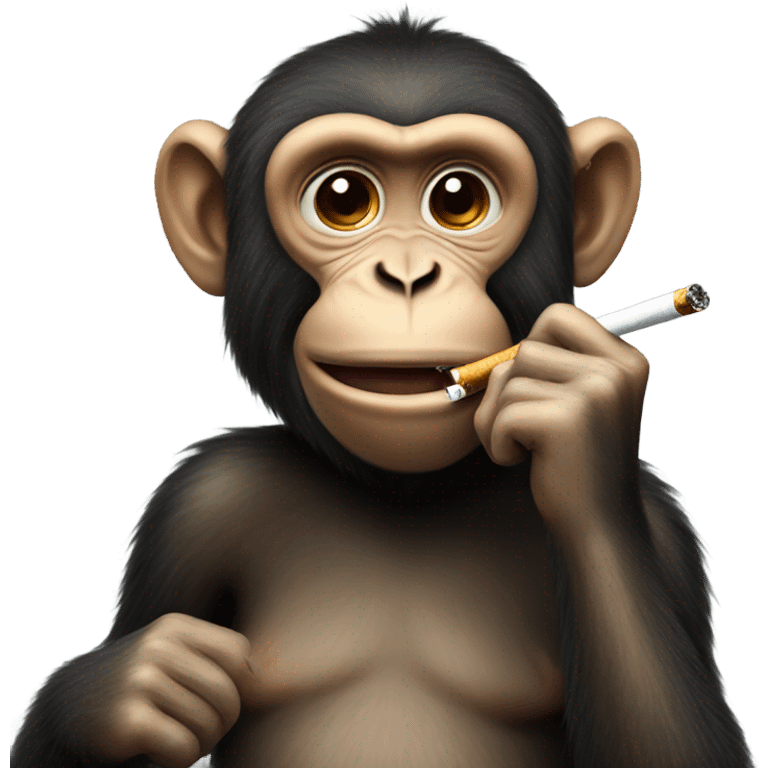 Monkey smoking a cig emoji