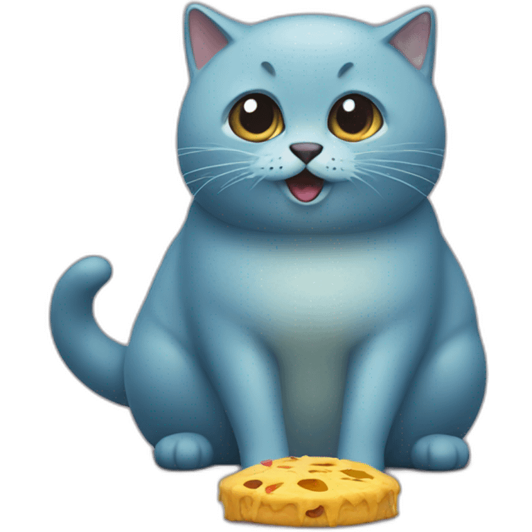 chat qui mange une pastèque emoji