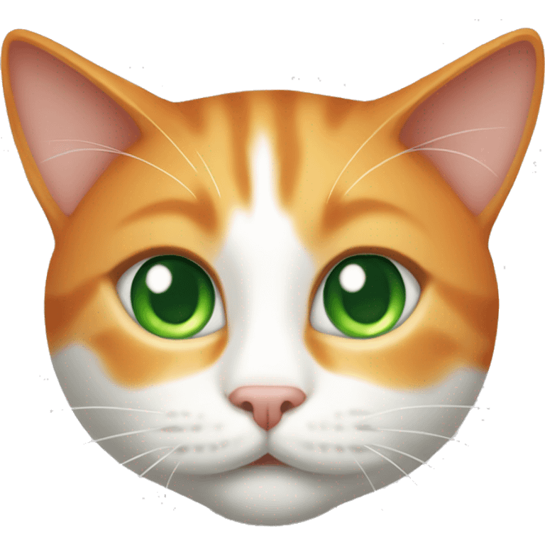 Orange and white cat with green eyes emoji