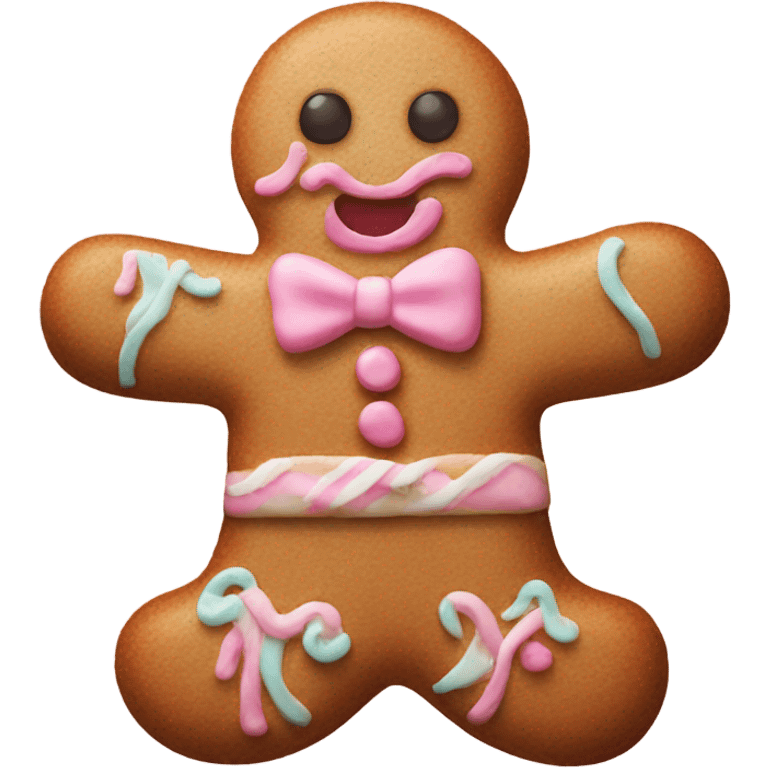 Pastel gingerbread man emoji