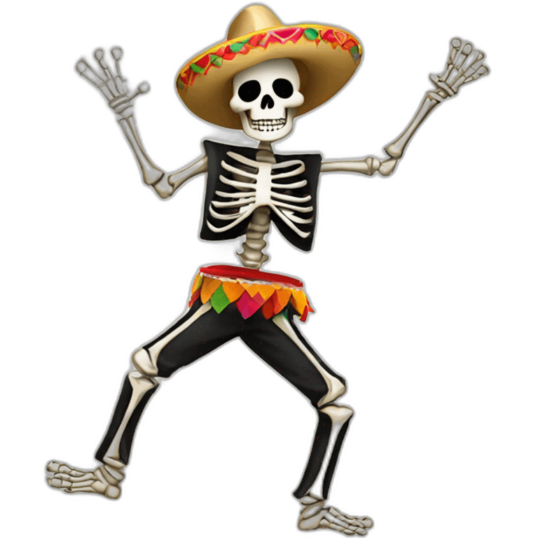 Mexican dancing skeleton emoji