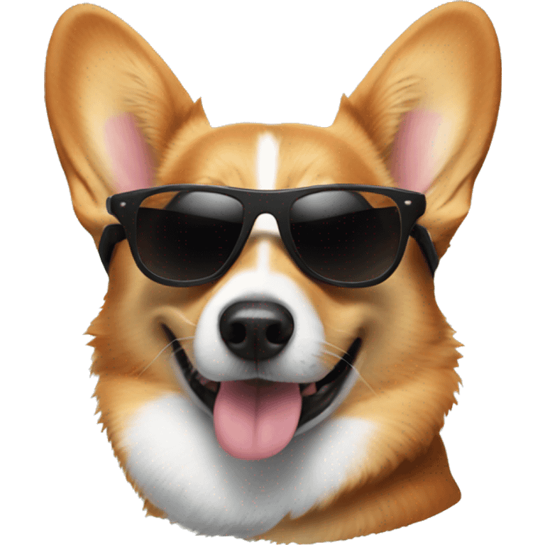 Corgi wearing sunglasses emoji