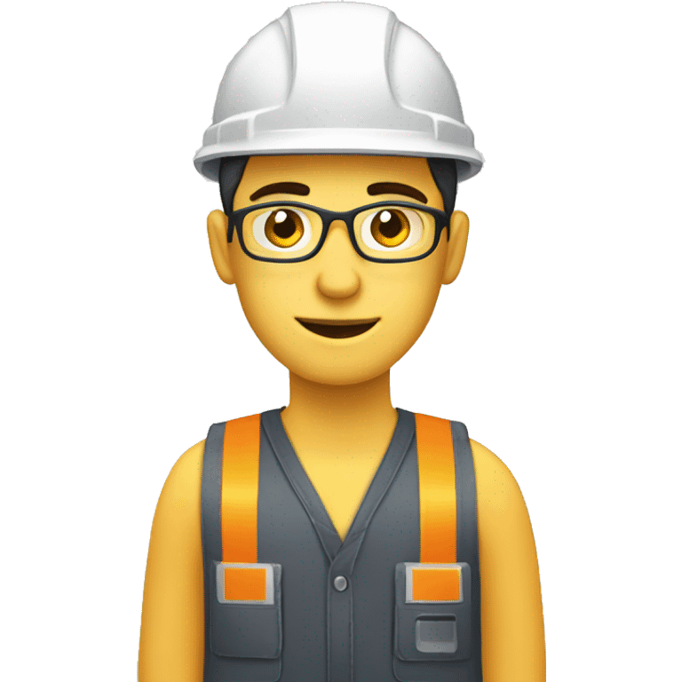 electrical engineer at pc in flat style emoji