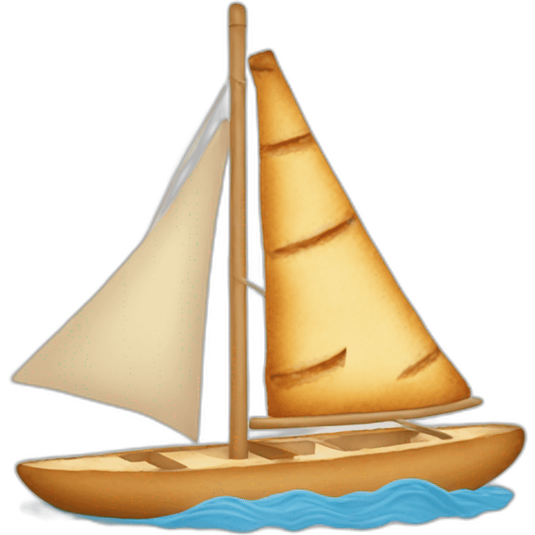 baguette-sailboat emoji