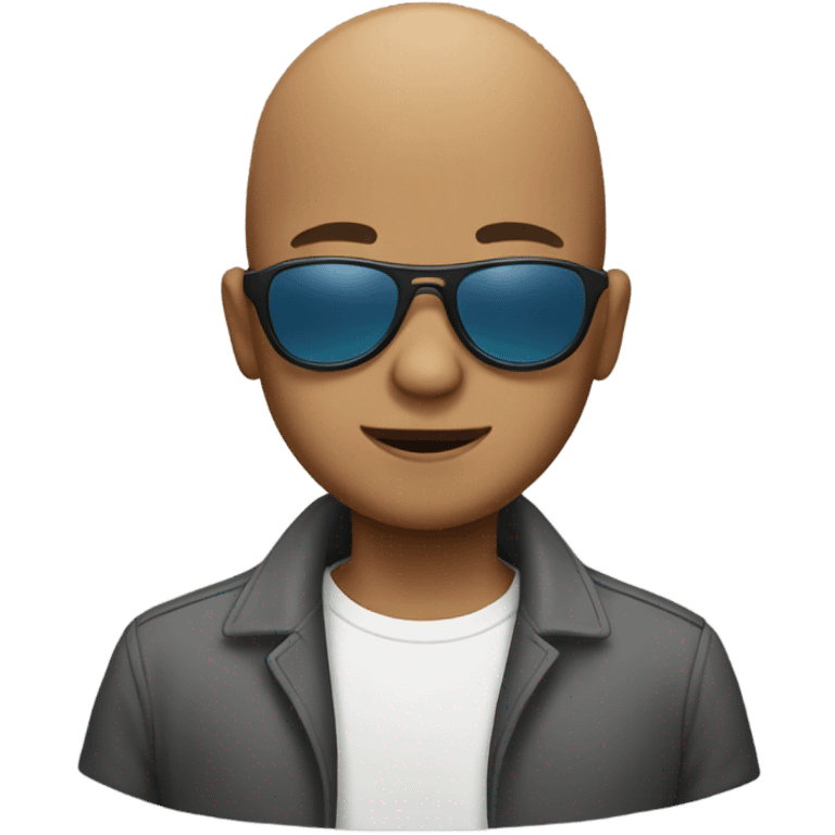 bald boy in sunglasses emoji