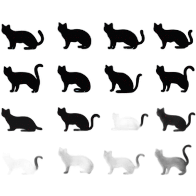 The Black Cat silhouette emoji