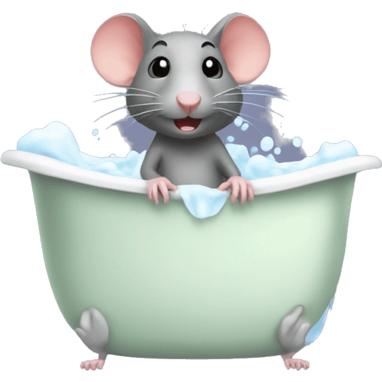 Rat taking a bath emoji