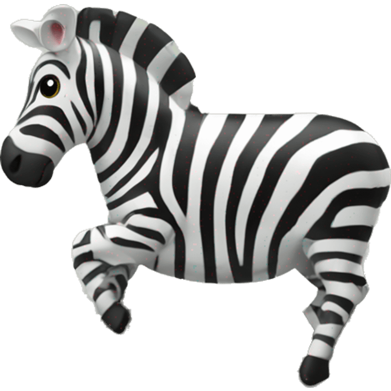 Zebra floating above a mountain emoji