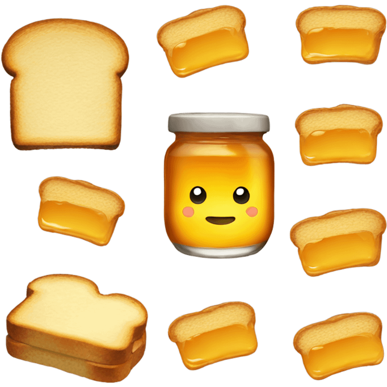  Toast with honey  emoji