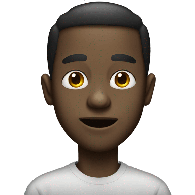 Black man with big eyes sticking tongue out emoji