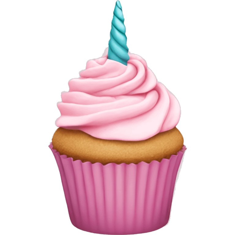 Light pink Unicorn cupcake  emoji