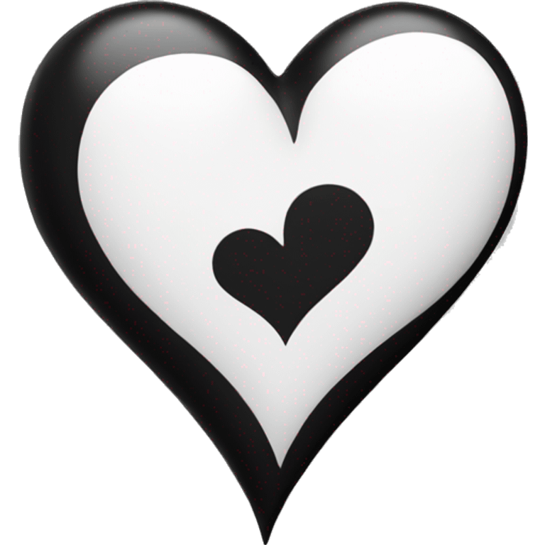 White and black heart  emoji