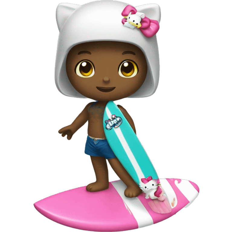 Hello kitty surf emoji