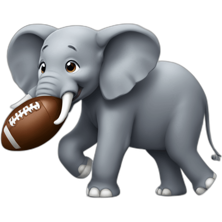 elephent playing football emoji